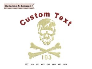 Skull And Crossbones Custom Designs for Machine Embroidery