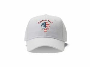 American Flag Skull Independence Day Embroidery Design