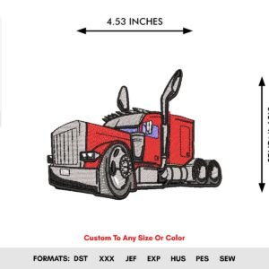 Peterbilt Cab Machine Embroidery Pattern - Color Chart