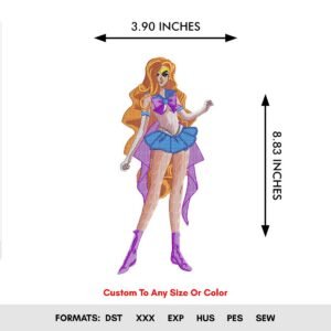 Princess Anna Machine Embroidery Pattern - Color Chart