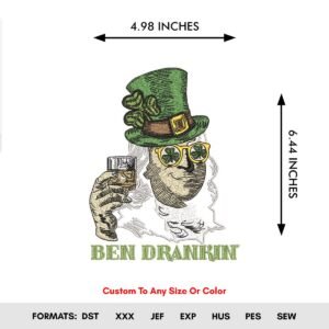 Ben Drankin Machine Embroidery Pattern - Color Chart