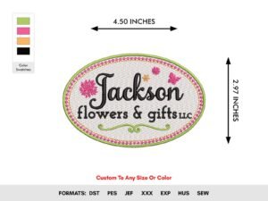 Flower Badge Machine Embroidery Pattern - Color Chart