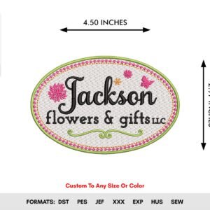 Flower Badge Machine Embroidery Pattern - Color Chart