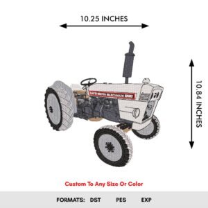 Grey Tractor Machine Embroidery Design - Color Chart