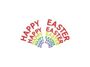 Happy Easter Spring Machine Embroidery Pattern