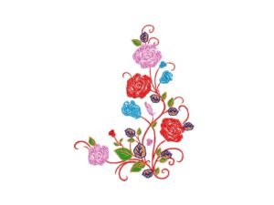 Rose Flower Border Machine Embroidery Design