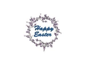 Easter Monogram Floral Machine Embroidery Pattern