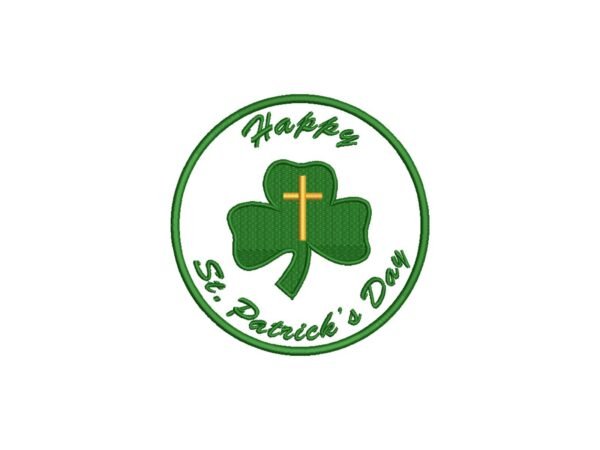 St Patrick Clover Leaf Machine Embroidery Pattern, 3 Sizes