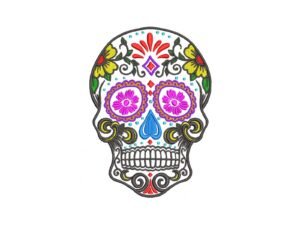 Day of Dead Skull Machine Embroidery Design