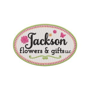 Flower Badge Machine Embroidery Pattern