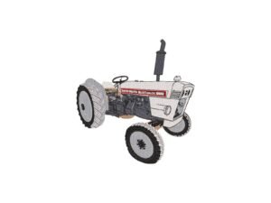 Grey Tractor Machine Embroidery Design
