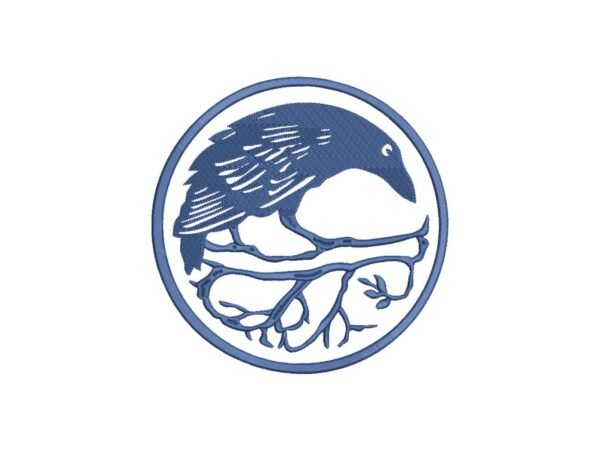 Raven Crow Embroidery Pattern for Machine Embroidery