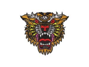Wild Tiger Face Embroidery Pattern