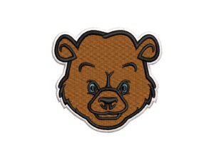 Mini Bear Face Embroidery Pattern