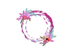 Sam Maloney Flowers  Machine Embroidery Pattern - Floral Circle Embroidery