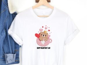 Cute Valentine Bear Machine Embroidery Pattern