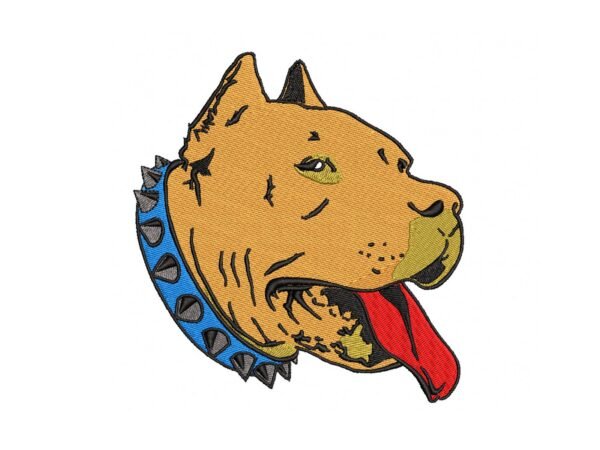 American Pitbull Machine Embroidery Pattern Design - Product Thumbnail