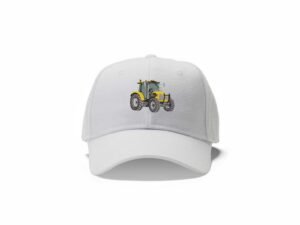 Yellow Farm Tractor Machine Embroidery Design