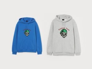 Green Cap Skull Design For Machine Embroidery