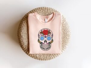 Embroidery Pattern for Skull Day Dead - Mexican Embroidery Design