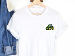 Green Tractor Machine Embroidery Design