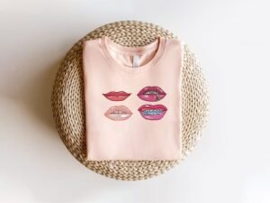 Sexy Lips Machine Embroidery Mouth Pattern