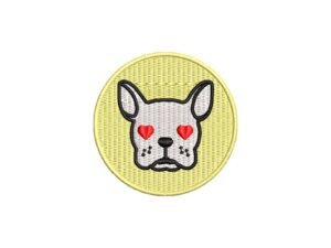 Love Dog Machine Embroidery Pattern For Valentine's Day