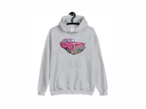Pink Classic Car Machine Embroidery Pattern