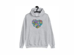 Floral Spring Embroidery Pattern, Flower Heart