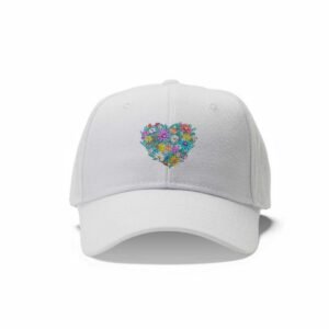 Floral Spring Embroidery Pattern, Flower Heart