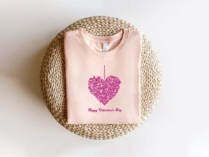 Happy Valentine's Day Heart Embroidery Pattern