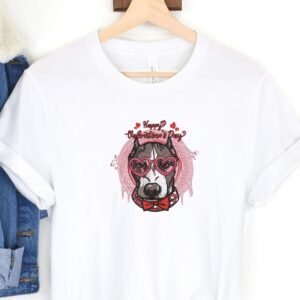 Valentine's Dog Machine Embroidery Pattern