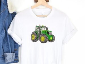 Green Tractor Machine Embroidery Design