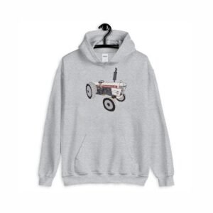Grey Tractor Machine Embroidery Design