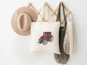 Red Farm Tractor Machine Embroidery Design