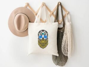 Man's Head Machine Embroidery Pattern - Day of the Dead Bearded Skull