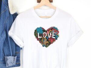 Heart Love Valentine Embroidery Pattern