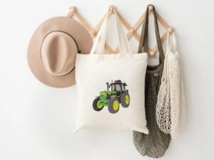 Green Farm Tractor Machine Embroidery Pattern