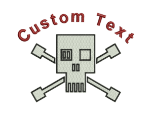 Robot Halloween Skull Pattern For Machine Embroidery