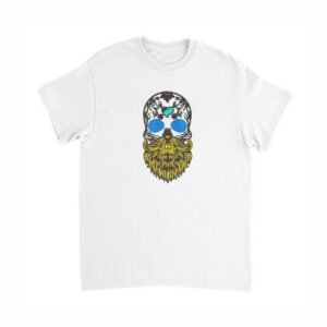 Man's Head Machine Embroidery Pattern - Day of the Dead Bearded Skull