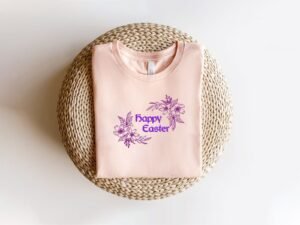 Easter Floral Monogram Machine Embroidery Pattern