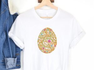 Flower Egg Baroque Machine Embroidery Pattern